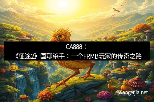 CA888：《征途2》国聊杀手：一个FRMB玩家的传奇之路